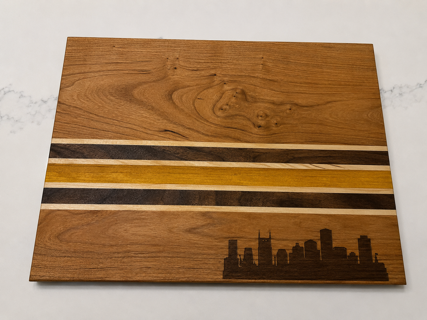 The Signature Board - Cherry with Nashville Skyline Engraving - CMA Fest Exclusive