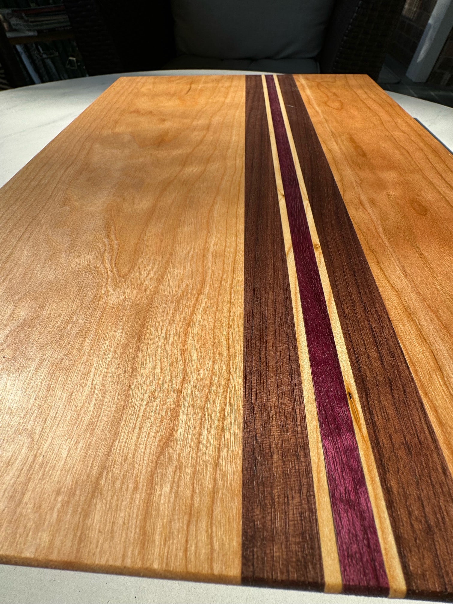 Cherry Board with Walnut and Purpleheart Accents