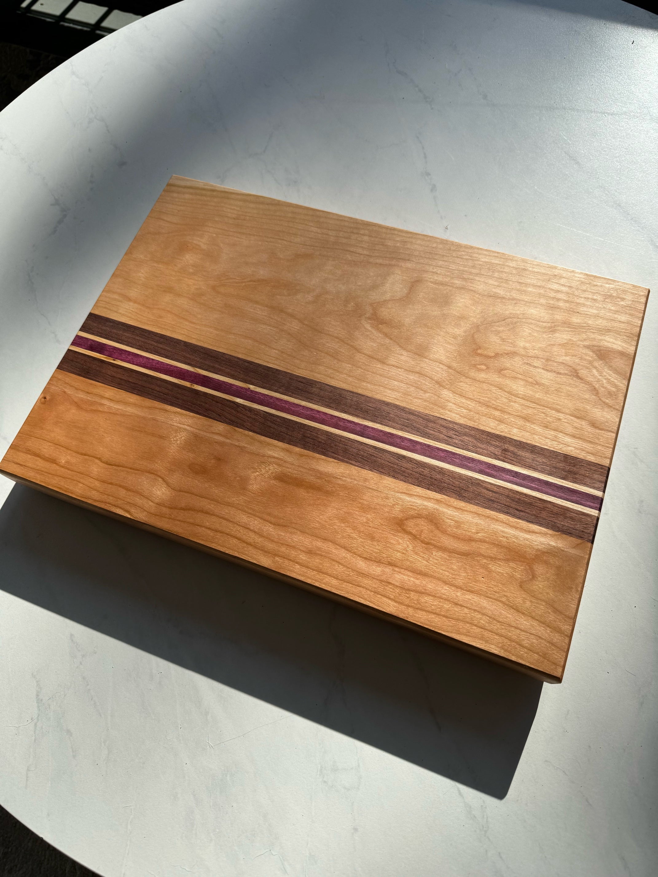 Cherry Board with Walnut and Purpleheart Accents